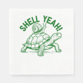 Shell Yeah Turtle Snail Funny Servet (Voorkant)