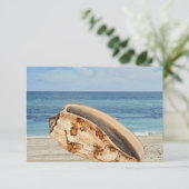 Shell Zee Beach Ocean Milestone Verjaardag Flat Ka Bedankkaart (Staand voorkant)