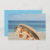 Shell Zee Beach Ocean Milestone Verjaardag Flat Ka Bedankkaart (Voorkant / Achterkant)