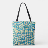 Shell - Zee van Shells - Blauw Tote Bag (Achterkant)