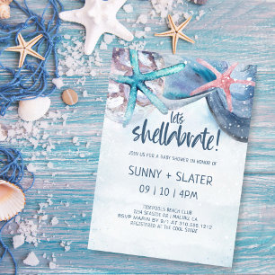 Shellabration Babyborrel met strand schelpen Kaart