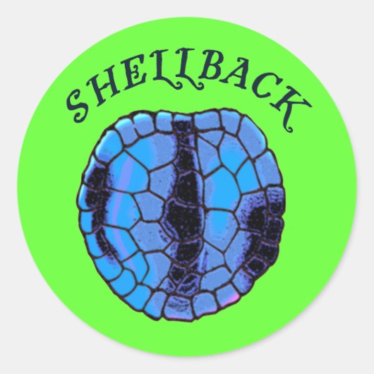 Shellback Ronde Sticker (Voorkant)