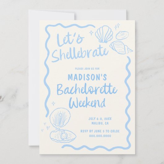 Shellebrate Bachelorette Kaart (Voorkant)