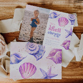 Shellebrate Foto Verjaardag Uitnodigingen