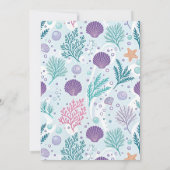 Shellebrate Kleurrijke Zeemeermin Onder het Zee Kaart (Achterkant)