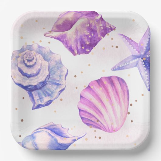 Shellebrate Party Papier Borden Papieren Bordje (Voorkant)