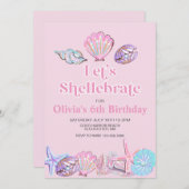 Shellebrate Seashell Beach Verjaardag Kaart (Voorkant / Achterkant)