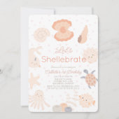 Shellebrate Seashell Creatures Roze 1e Verjaardag Kaart (Voorkant)