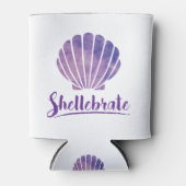 Shellebrate Seashell Pun Beach Party Blikjeskoeler (Voorkant)