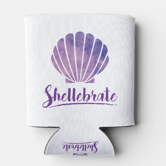 Shellebrate Seashell Pun Beach Party Blikjeskoeler (Achterkant)