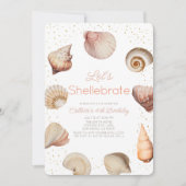 Shellebrate Seashell Realistische Verjaardag Kaart (Voorkant)