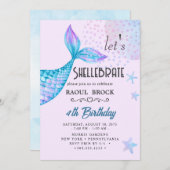 Shellebrate verjaardagsuitnodiging kaart (Voorkant / Achterkant)