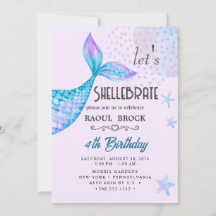 Shellebrate verjaardagsuitnodiging kaart