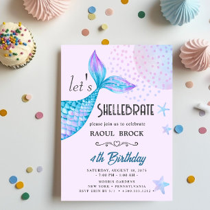 Shellebrate verjaardagsuitnodiging kaart
