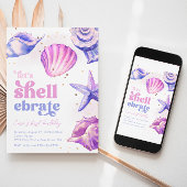 Shellebrate verjaardagsuitnodigingen | Zeeschelpen Kaart