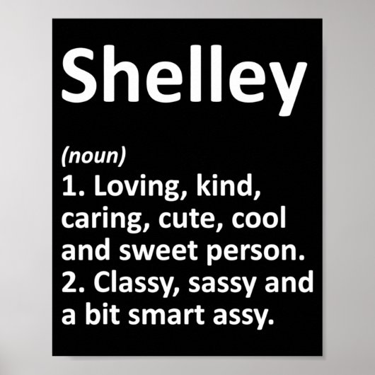 Shelley Definition D Funny Birthday  Poster (Voorkant)