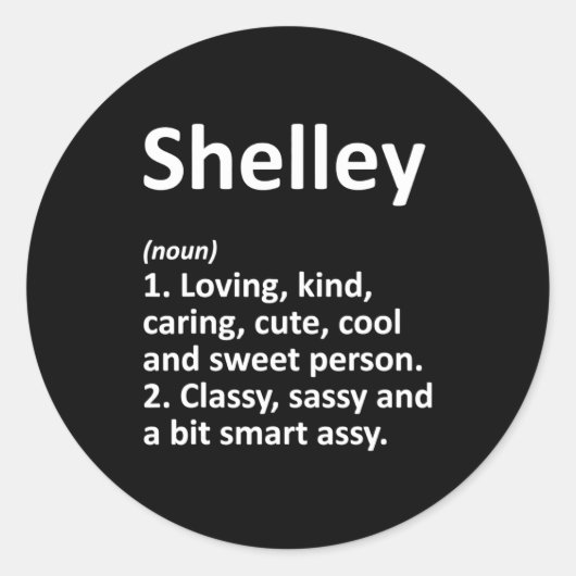 Shelley Definition D Funny Birthday Ronde Sticker (Voorkant)