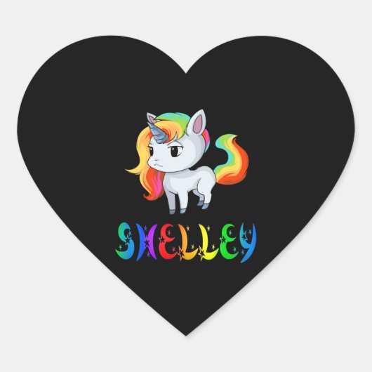 Shelley Unicorn Hart Sticker (Voorkant)