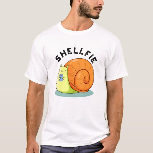 Shellfie Funny Snail Selfie Pun T-shirt (Voorkant)
