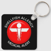Shellfish Allergy Medical Alert Sleutelhanger (Achterkant)