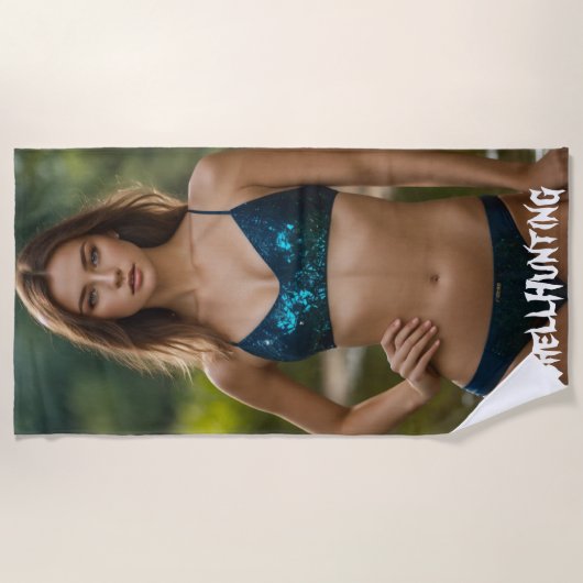 #ShellHunting Beach Towel Strandlaken (Voorkant)