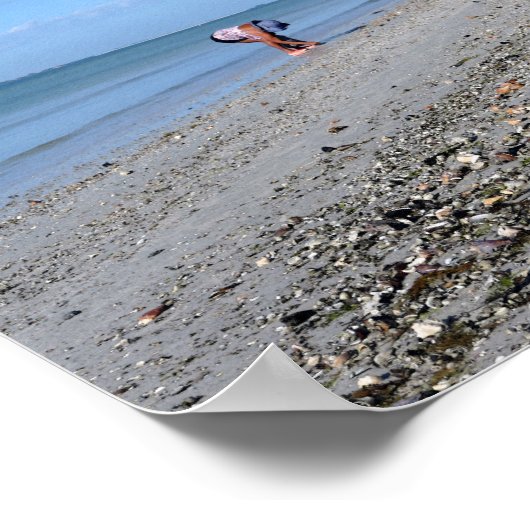 Shelling at Low Tide, Fort Myers Beach, Florida Poster (Hoek)