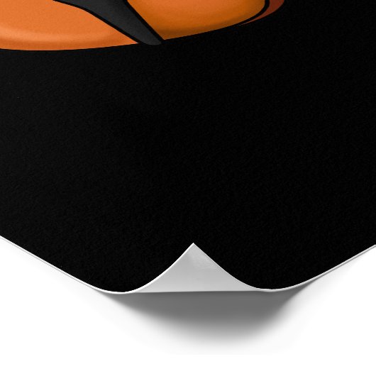 Shellist Funny Snail Cello Pun Dark BG Poster (Hoek)