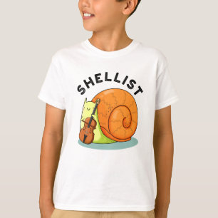 Shellist Funny Snail Cello Pun T-shirt