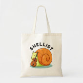 Shellist Funny Snail Cello Pun Tote Bag (Voorkant)