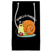 Shello Daar Funny Snail Hallo Pun Dark BG Klein Cadeauzakje (Voorkant)