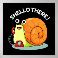 Shello Daar Funny Snail Hallo Pun Dark BG