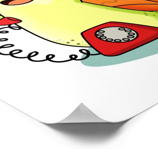 Shello Daar Funny Snail Hallo Pun Poster (Hoek)