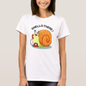 Shello Daar Funny Snail Hallo Pun T-shirt (Voorkant)