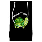 Shello Daar Funny Tortoise Pun Dark BG Klein Cadeauzakje (Voorkant)