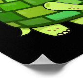 Shello Daar Funny Tortoise Pun Dark BG Poster (Hoek)