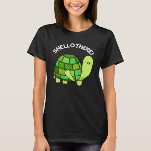 Shello Daar Funny Tortoise Pun Dark BG T-shirt