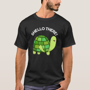 Shello Daar Funny Tortoise Pun Dark BG T-shirt
