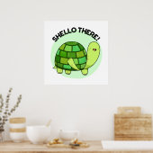 Shello Daar Funny Tortoise Pun Poster (Keuken)