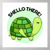 Shello Daar Funny Tortoise Pun Poster (Voorkant)