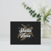 Shello Daar Turtle Lover Turtles Zee Funny Gift Briefkaart (Staand voorkant)