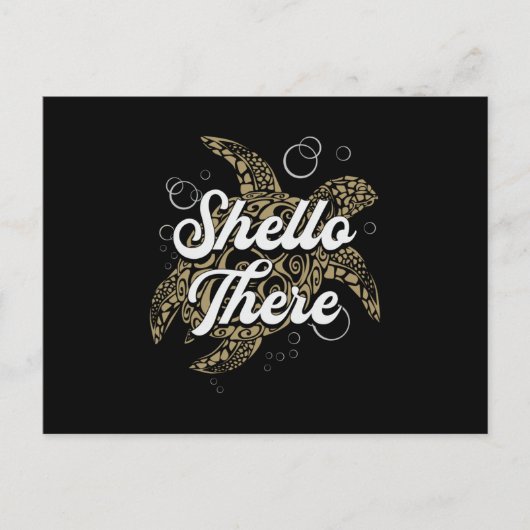 Shello Daar Turtle Lover Turtles Zee Funny Gift Briefkaart (Voorkant)