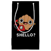 Shello Funny Zee Shell Pun Dark BG Klein Cadeauzakje (Voorkant)