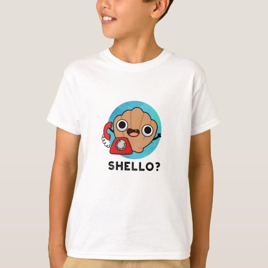 Shello Funny Zee Shell Pun T-shirt (Voorkant)