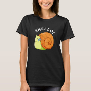 Shello Grappige Slak Mobiele Telefoon Pun Dark BG T-shirt