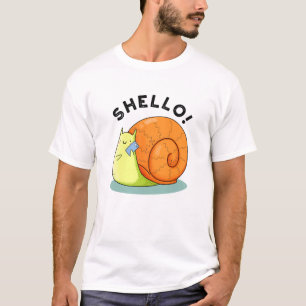 Shello grappige slak mobiele telefoon woordspeling t-shirt