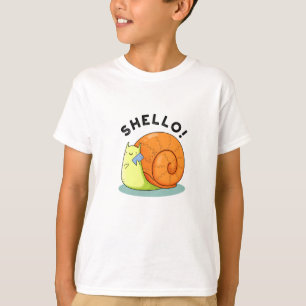 Shello grappige slak mobiele telefoon woordspeling t-shirt