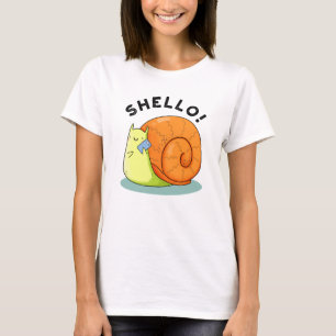 Shello grappige slak mobiele telefoon woordspeling t-shirt