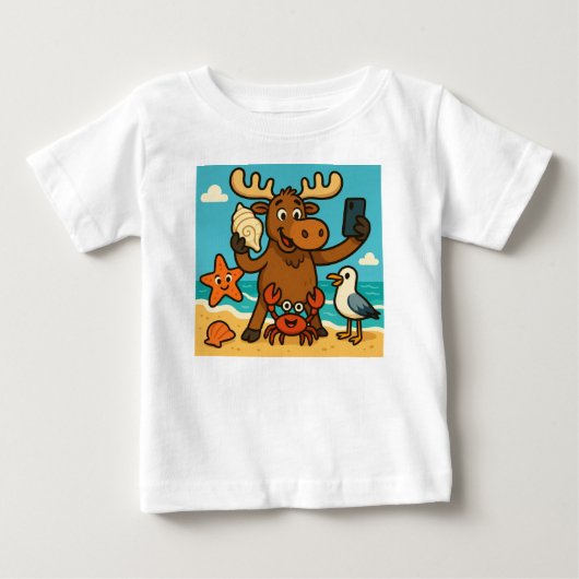 Shellphone Selfies – Beach Fun T-shirt voor Kinder (Voorkant)