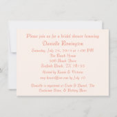 Shells and Starfish Bridal Shower Invitation Kaart (Achterkant)