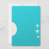 Shells Beach Wedding Rehearsal Dinner Invitations Kaart (Achterkant)